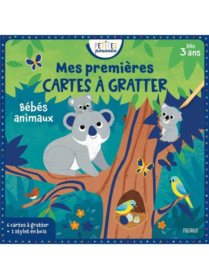 Mes Premières Cartes à Gratter – Bébés Animaux | Activité Maternelle + Stylet