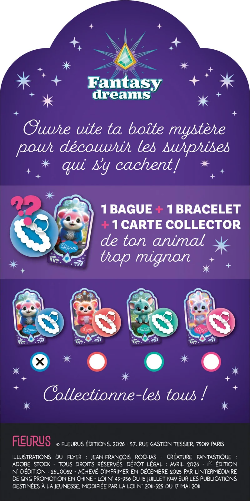 Mes Bijoux Surprise BLOOM – Boîte Mystère Bracelet, Bague & Carte Scintillante