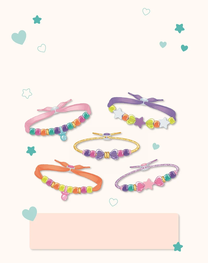 Mes Bracelets So Sweet – Coffret Créatif Perles, Rubans & Liens Brillants