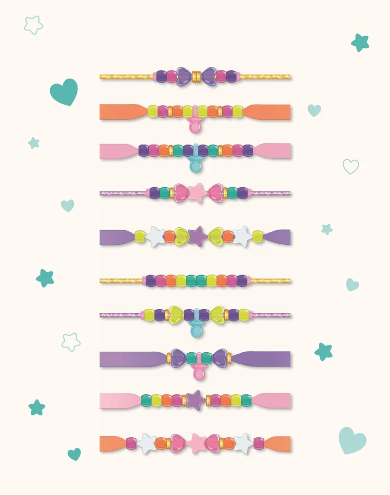 Mes Bracelets So Sweet – Coffret Créatif Perles, Rubans & Liens Brillants