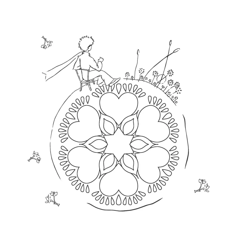 Les Mandalas du Petit Prince – 30 Coloriages Grand Format | Enfant & Adulte