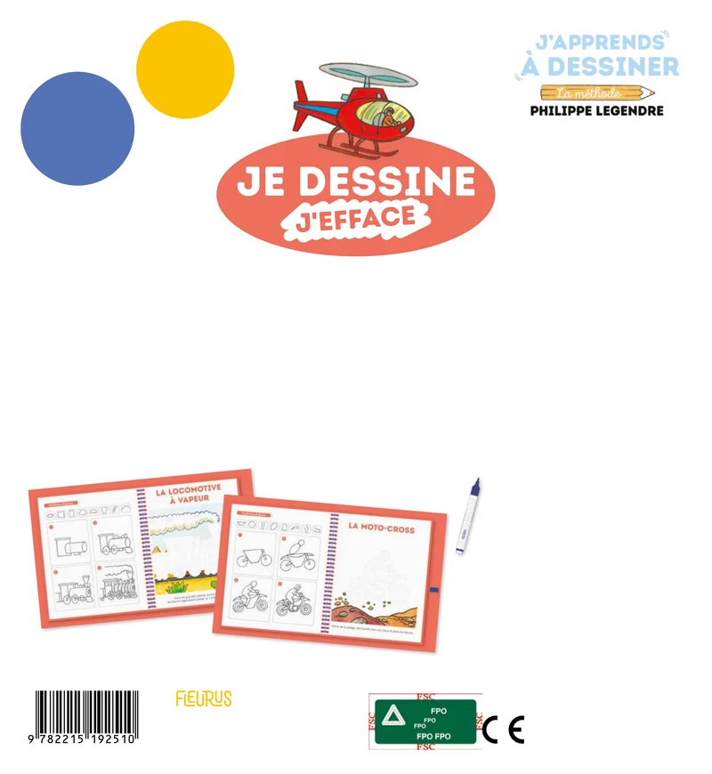 Je Dessine J'Efface – Les Véhicules | Livre Ardoise + Feutre Effaçable Enfant