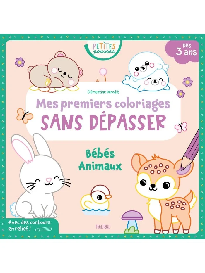 Mes Premiers Coloriages Sans Dépasser – Bébés Animaux | Livre de Coloriage Enfant