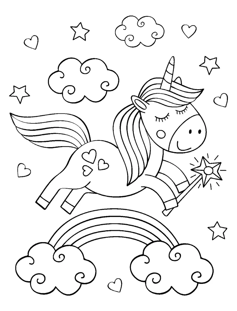 Licornes Magiques – Coffret Coloriage avec Feutres Pastel, Jeux & Stickers