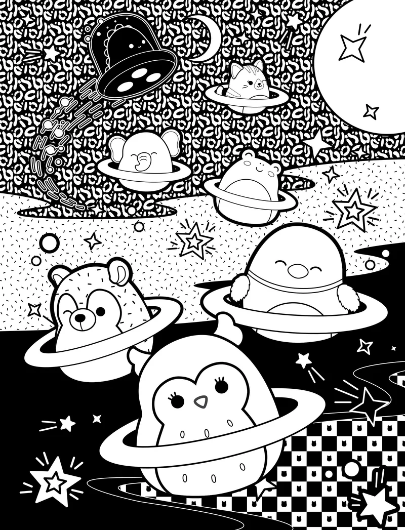 Mon Grand Coffret Coloriage Squishmallows – Jeux, Stickers & 5 Feutres