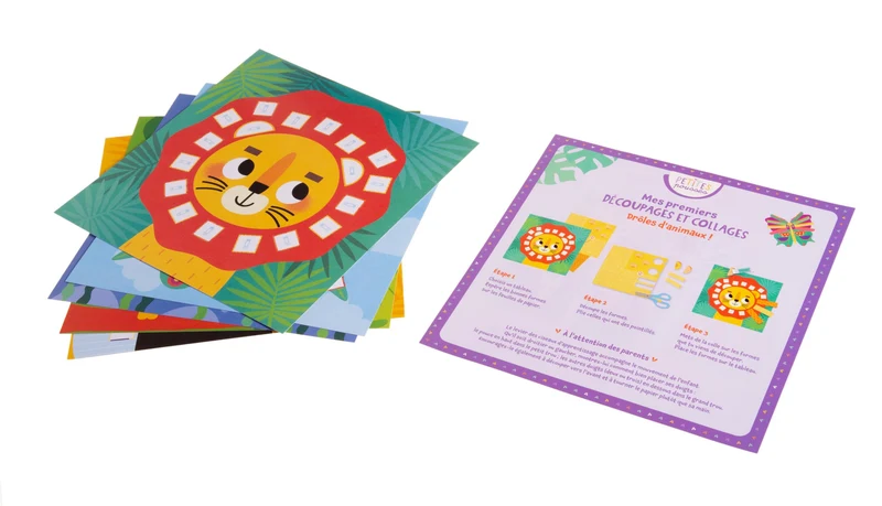 Mes Premiers Découpages et Collages Drôles d'Animaux – Coffret Créatif Maternelle