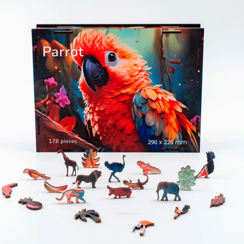 Puzzle en bois Perroquet BusyKids