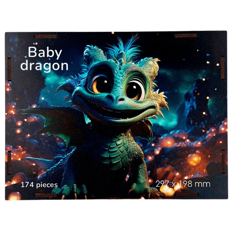 Puzzle en bois Bébé dragon BusyKids