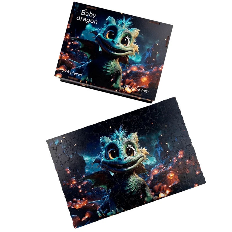 Puzzle en bois Bébé dragon BusyKids