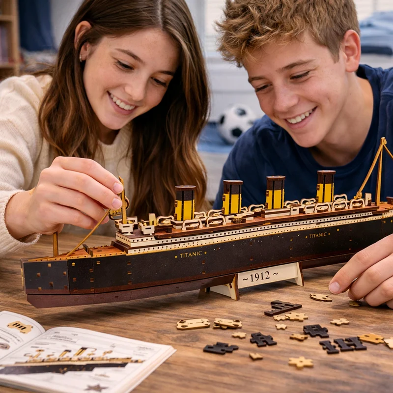 Maquette 3D en bois Titanic BusyKids