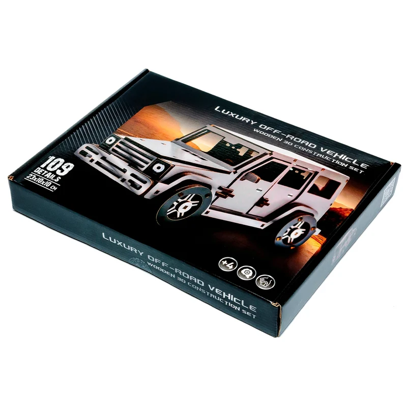 Maquette 3D en bois SUV de luxe BusyKids