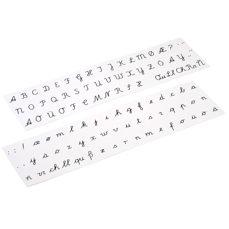 Alphabet imprimé cursif USA - Noir