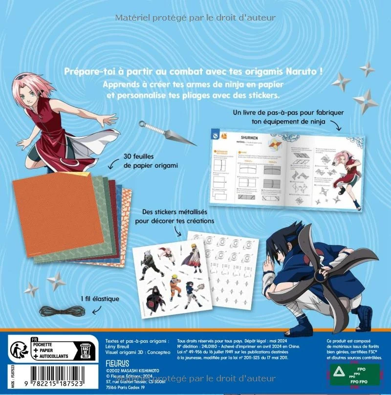 Atelier Origami Naruto – Kit Créatif Armes de Ninja en Papier
