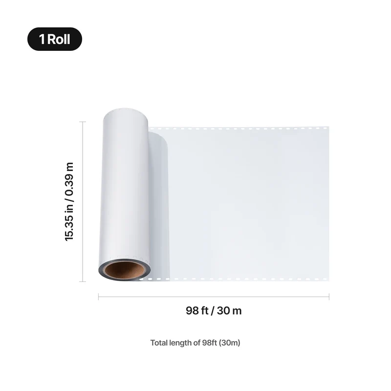 Rouleau de film argenté pour imprimante textile (30 m)