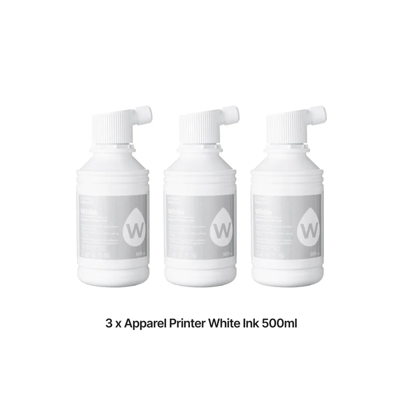 Encre blanche pour imprimante textile, 500 ml (3 pcs)