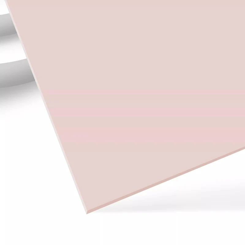 Feuille d'acrylique pastel 3 mm (3 pièces) Rose blush nude