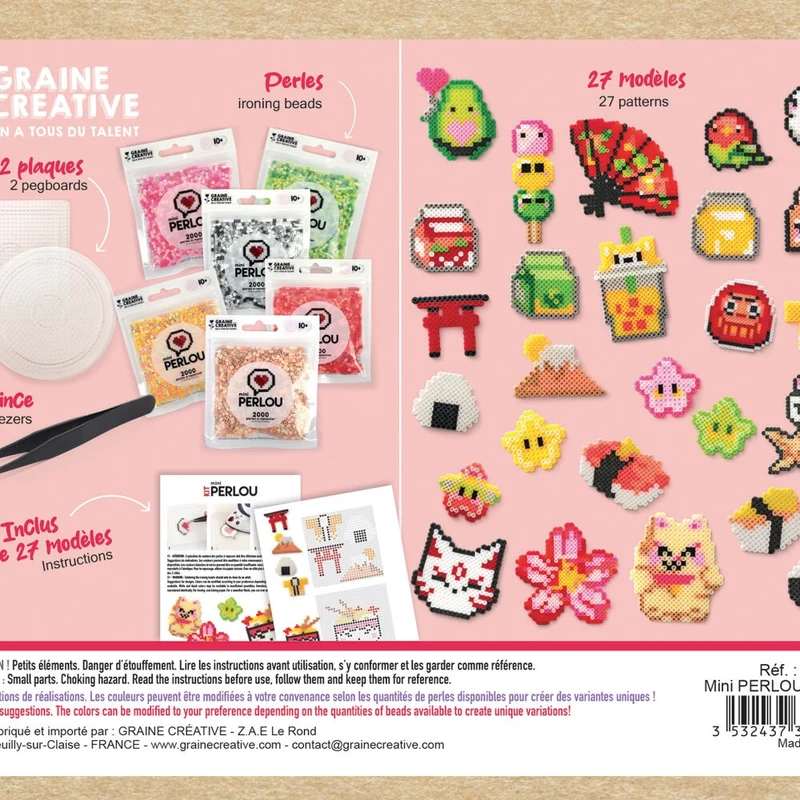 Kit Mini Perlou Japon – Perles à Repasser Kawaï Inspirées du Japon