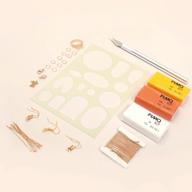Kit FIMO Bijoux Slab Fleuri – Créez Vos Bijoux en Pâte Polymère