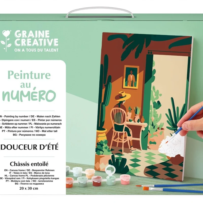Peinture au Numéro Douceurs d'Été – Kit Créatif Toile 20 x 30 cm
