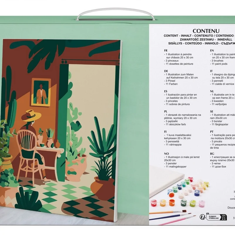 Peinture au Numéro Douceurs d'Été – Kit Créatif Toile 20 x 30 cm