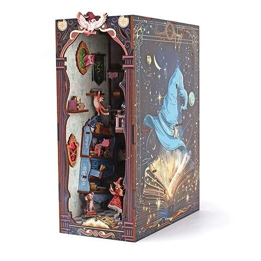 Maquette 3D Bois Magic House – Bibliothèque Magique Lumineuse DIY Graine Créative
