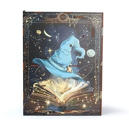 Maquette 3D Bois Magic House – Bibliothèque Magique Lumineuse DIY Graine Créative