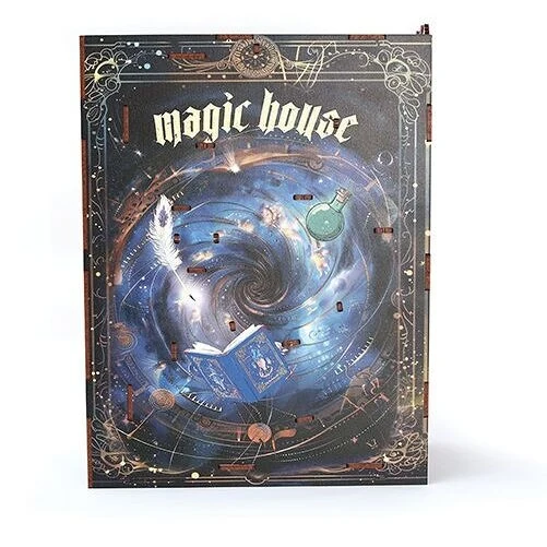 Maquette 3D Bois Magic House – Bibliothèque Magique Lumineuse DIY Graine Créative