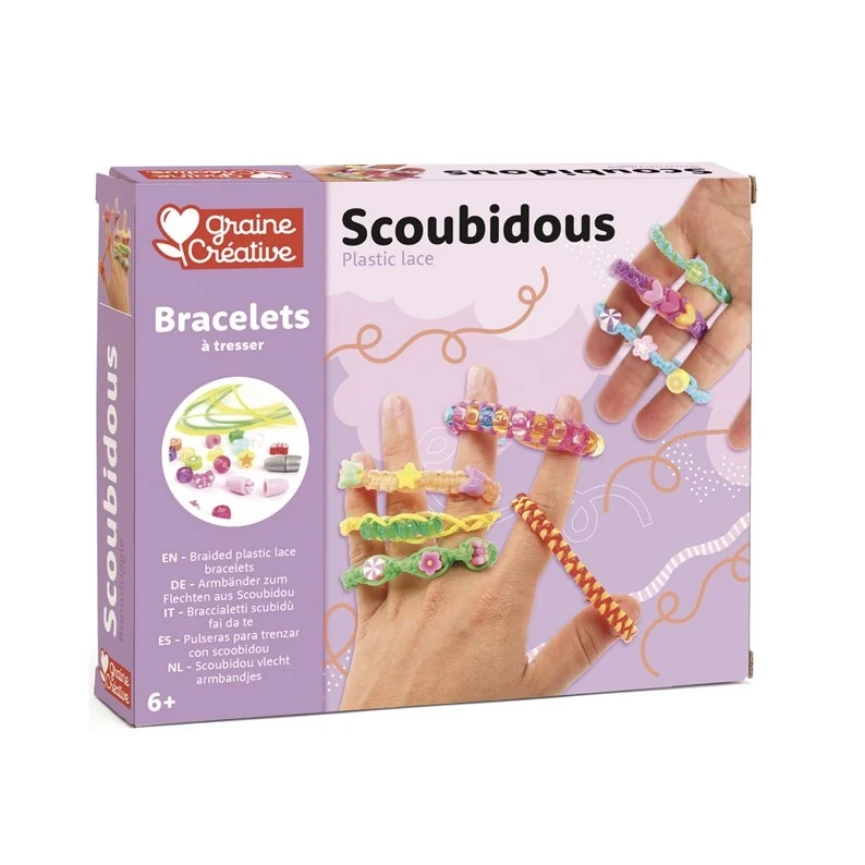Kit Scoubidou Bracelets Tressés – Créez des bracelets uniques avec 8 techniques de tressage