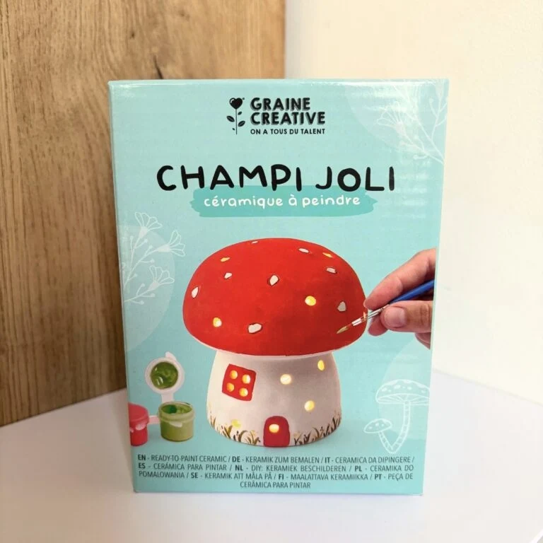 Céramique à Peindre Champignon – Déco DIY Lumineuse Graine Créative