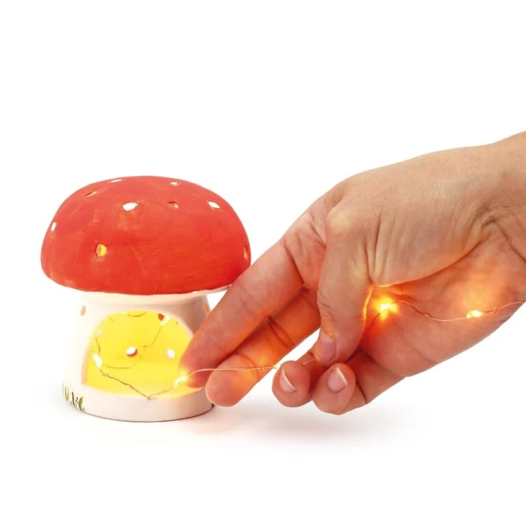 Céramique à Peindre Champignon – Déco DIY Lumineuse Graine Créative