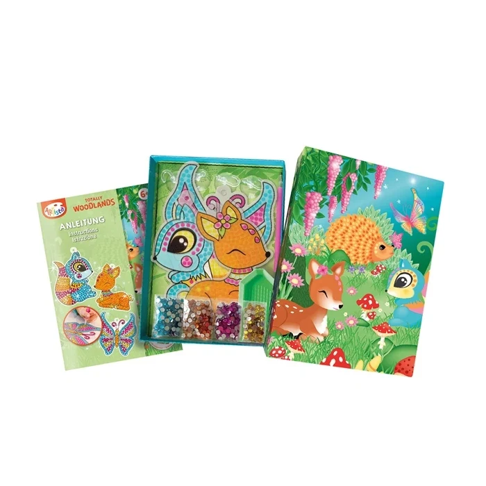 Décoration de Fenêtre en Strass Animaux de la Forêt – Kit Créatif à Suspendre