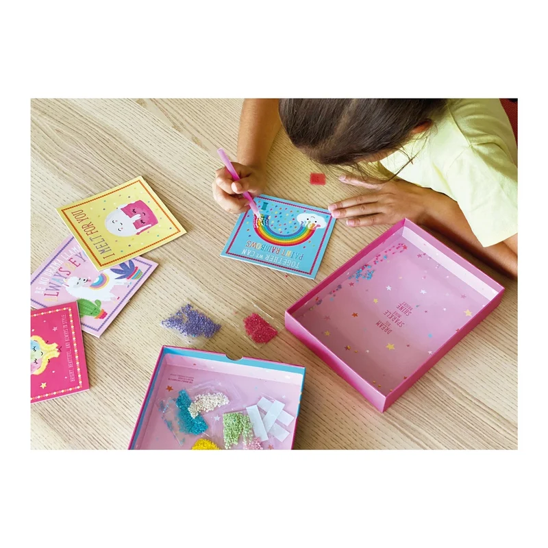 Tableaux à Strass Kawaii – Kit Créatif avec 5 Décorations à Suspendre