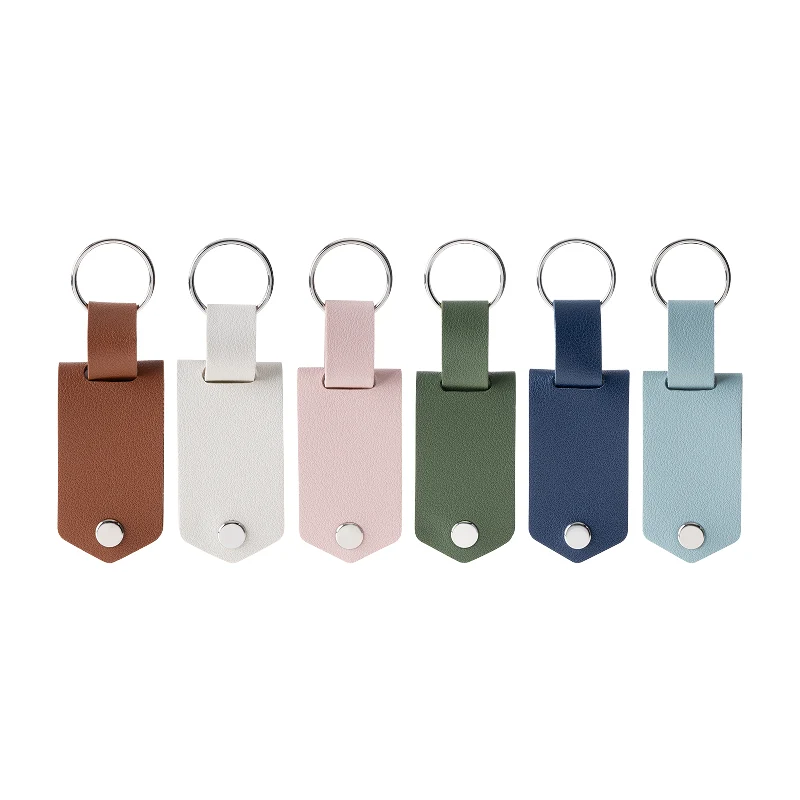 Porte-Clés en Cuir PU Assortis avec Plaque en Aluminium pour Sublimation (6 pcs)