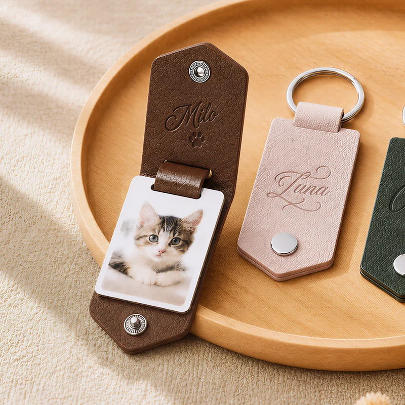 Porte-Clés en Cuir PU Assortis avec Plaque en Aluminium pour Sublimation (6 pcs)