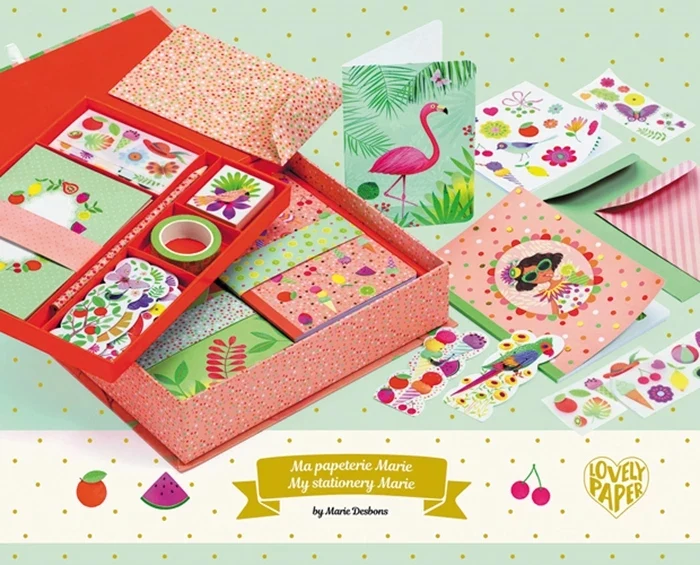 Papeterie Box Marie Djeco – Coffret Papeterie Créative Lovely Paper