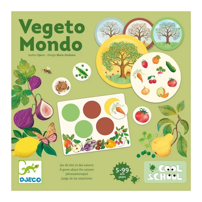 Vegeto Mondo Djeco – Jeu de Loto Éducatif sur les Saisons, Fruits & Légumes