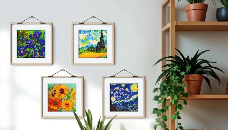 Mini DOTZ® Van Gogh Quartet – Kit Diamond Painting 4 Chefs-d'Œuvre de Van Gogh
