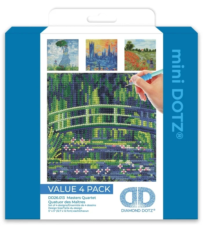 Mini DOTZ® Monet Experience – Kit Diamond Painting 4 Chefs-d'Œuvre Impressionnistes