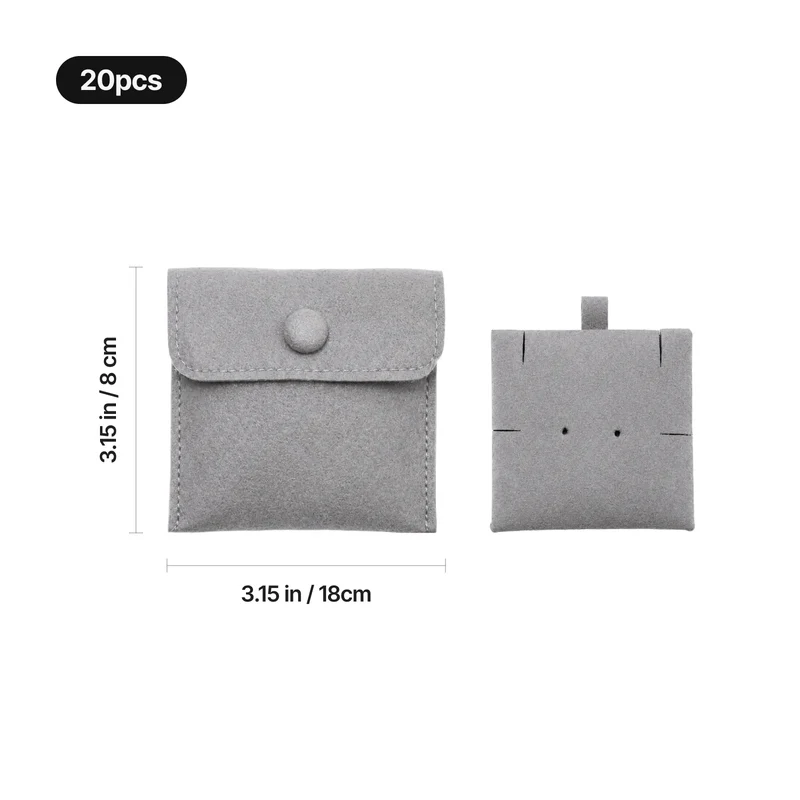 Pochette à Bijoux en Cuir PU avec Insert (20 pcs)
