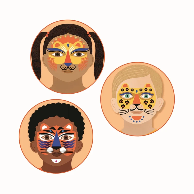 Set de Maquillage Panthera Enfant – Tigre, Lion & Guépard | Joy Cadeaux