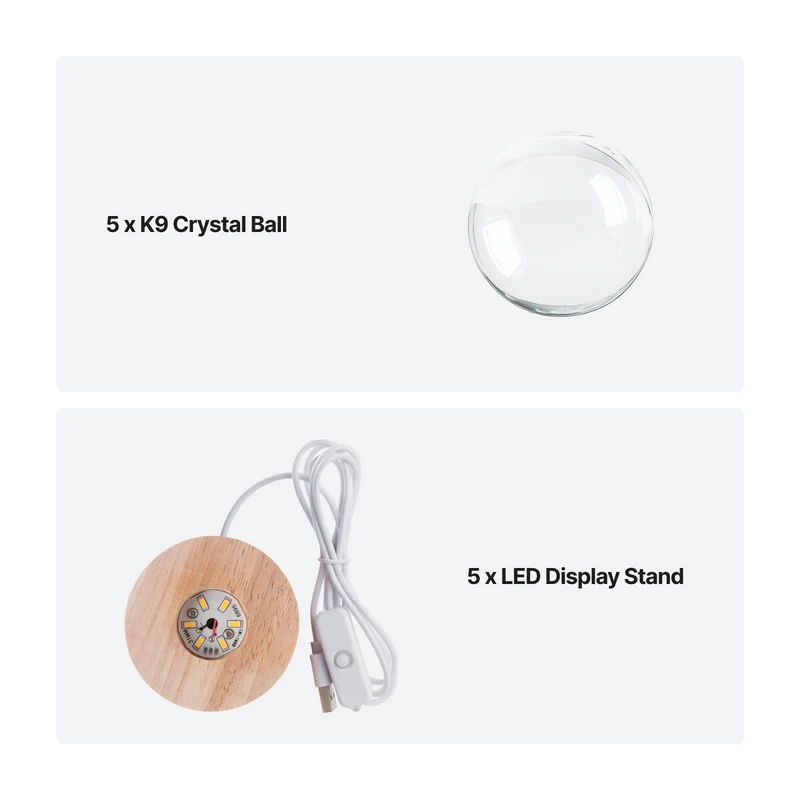 Lot de boules en cristal K9