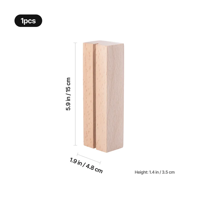 Embase Lumineuse LED Rectangulaire en Bois d'Hévéa avec Fente