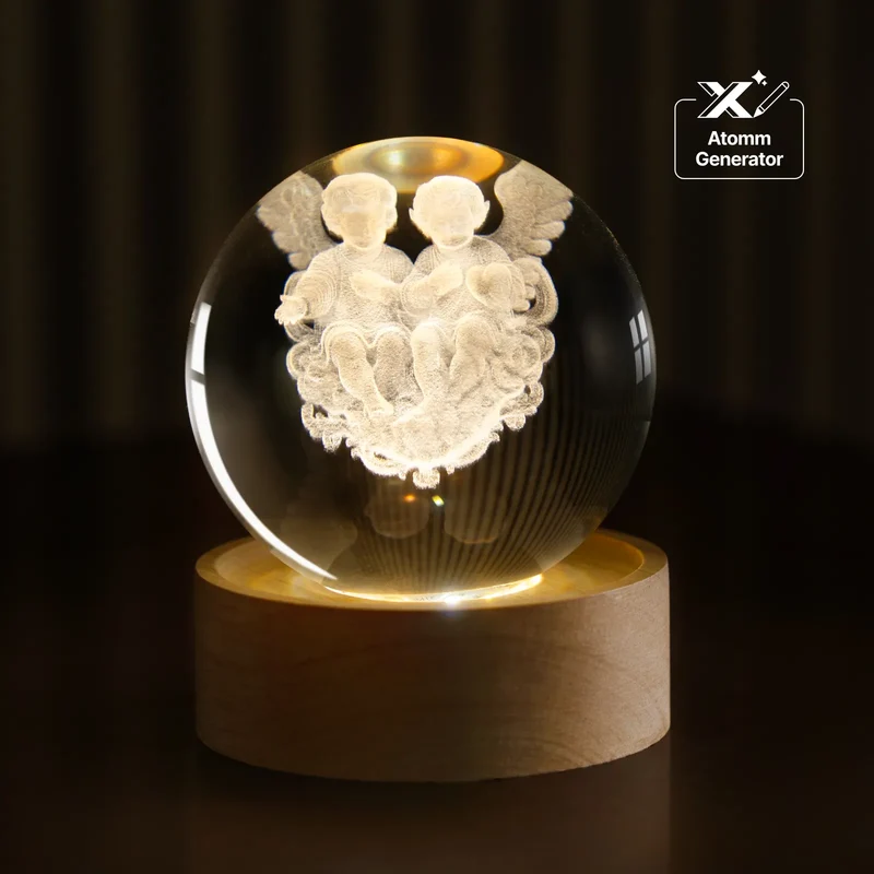 Embase Lumineuse LED Ronde en Bois d'Hévéa avec Rainure