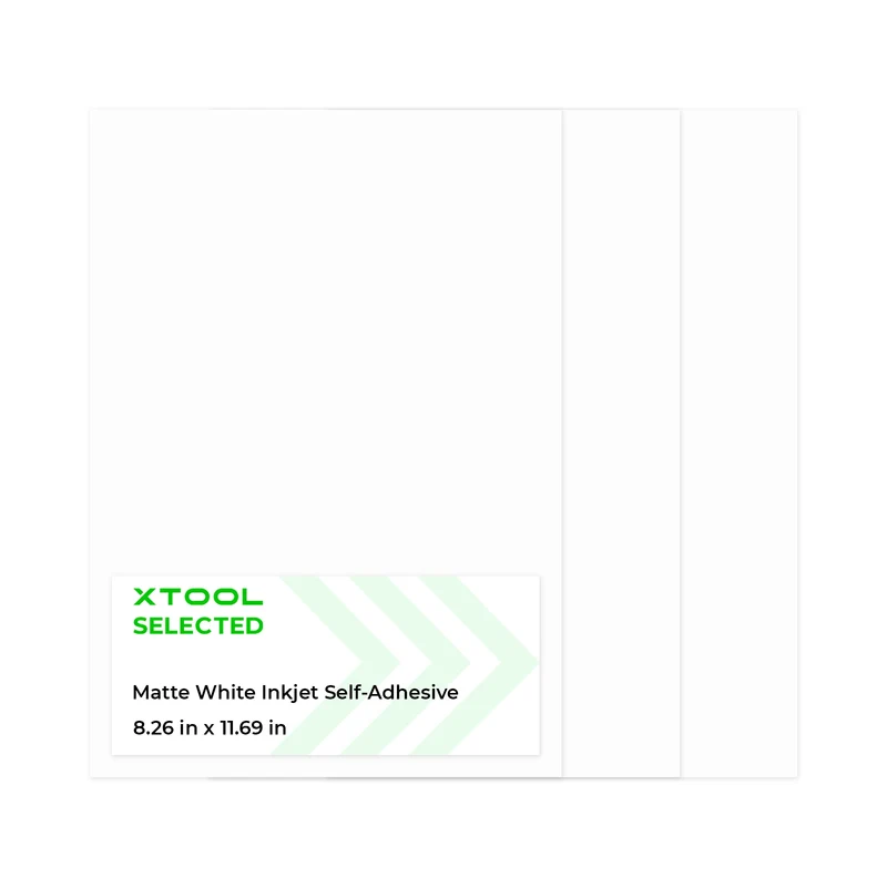 Papier Autocollant Blanc Mat xTool (25 pcs)