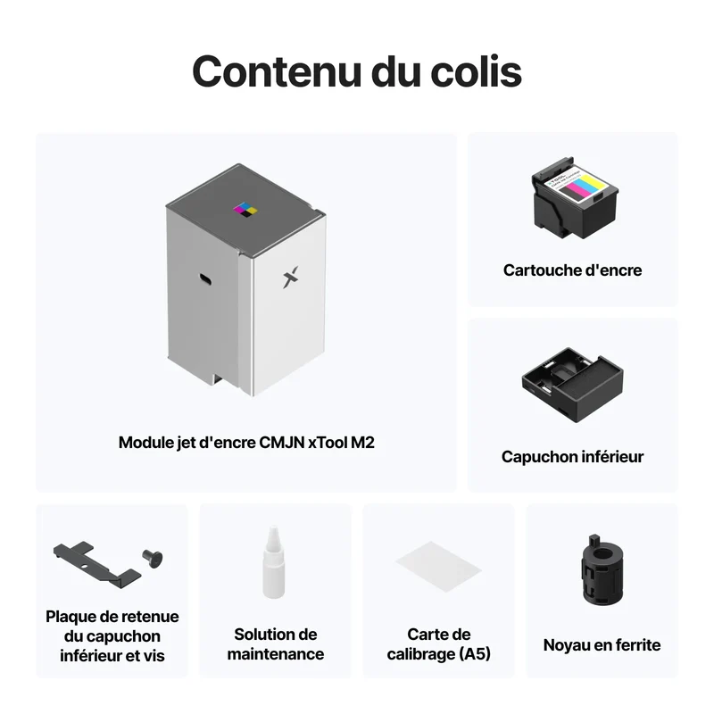 xTool M2 Module d'Impression Jet d'Encre CMJN