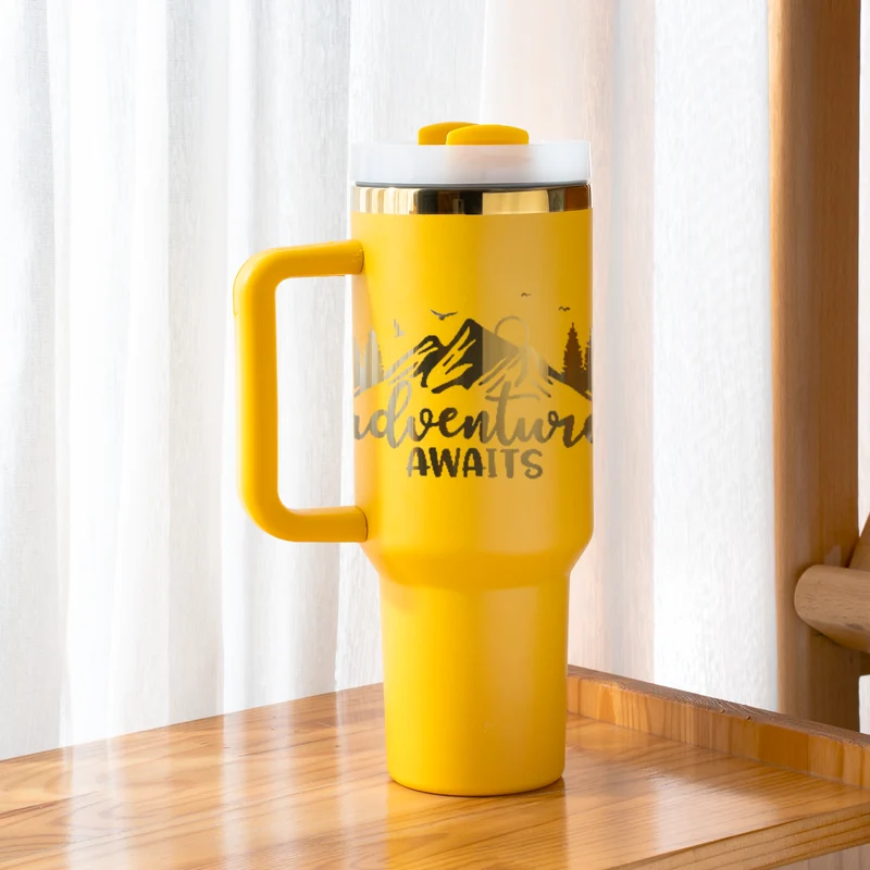 Gobelet en acier inoxydable de 40oz avec poignée amovible