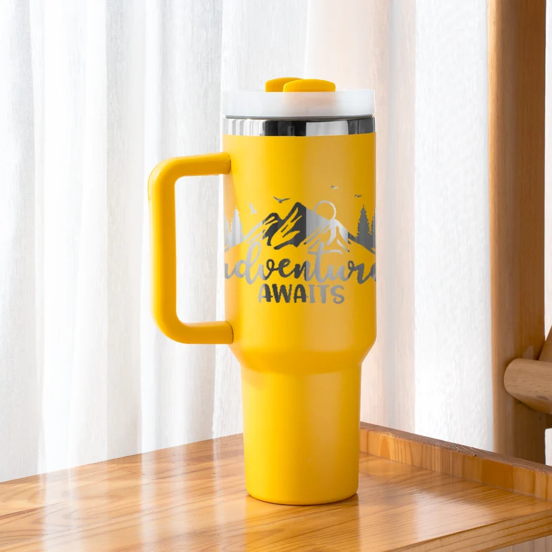 Gobelet en acier inoxydable de 40oz avec poignée amovible
