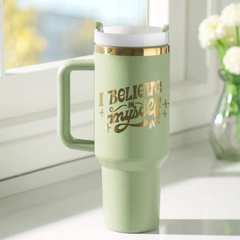 Gobelet en acier inoxydable de 40oz avec poignée amovible
