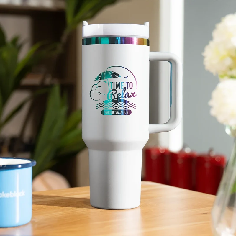 Gobelet en acier inoxydable de 40oz avec poignée amovible