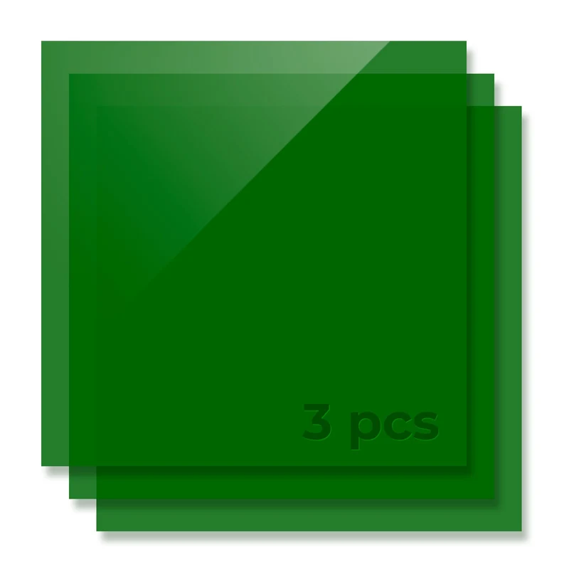 3mm Plaque acrylique translucide brillante (3 pcs)